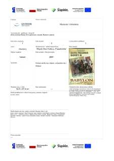 Złote przeboje Boney M w wykonaniu zespołu Babylon (plakat)