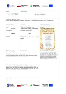 Rozkład zajęć kół zainteresowań w Miejskim Domu Kultury „Prażakówka” w roku szkolnym 2011/2012 (plakat duży)